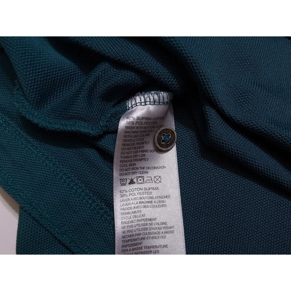 TOMMY BAHAMA Supima Polo Shirt Green Blue Floral XXL 2XL ~ Perfect! - Picture 6 of 10